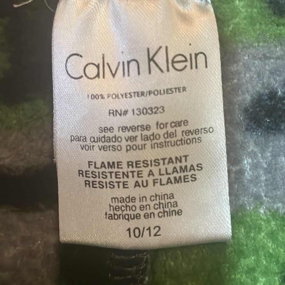 Calvin Klein Camouflage Fleece Pajama Bottoms - Black/Gray/Green - Picture 8 of 9